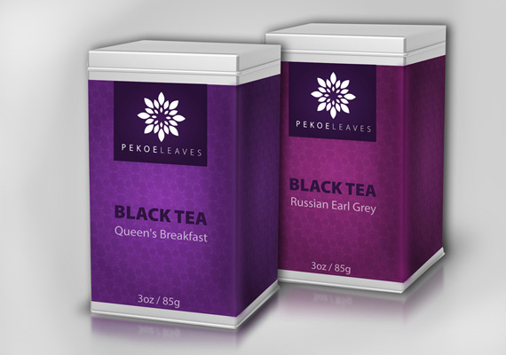 Pekoleaves Premium Tea Line packaging design - Black Tea Line.