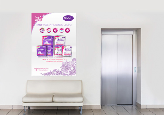 Violeta sanitary pads poster design.